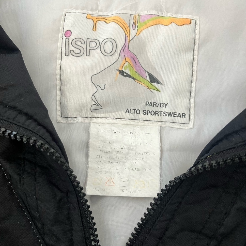 Vintage ISPO Colorblock Ski Jacket Retro 80s 90s Neon Hooded Winter Coat, Sz L - Picture 8 of 8